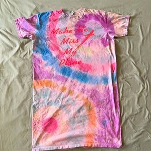 Clearance $7 Tie dye flight attendant night shirt tie-dye